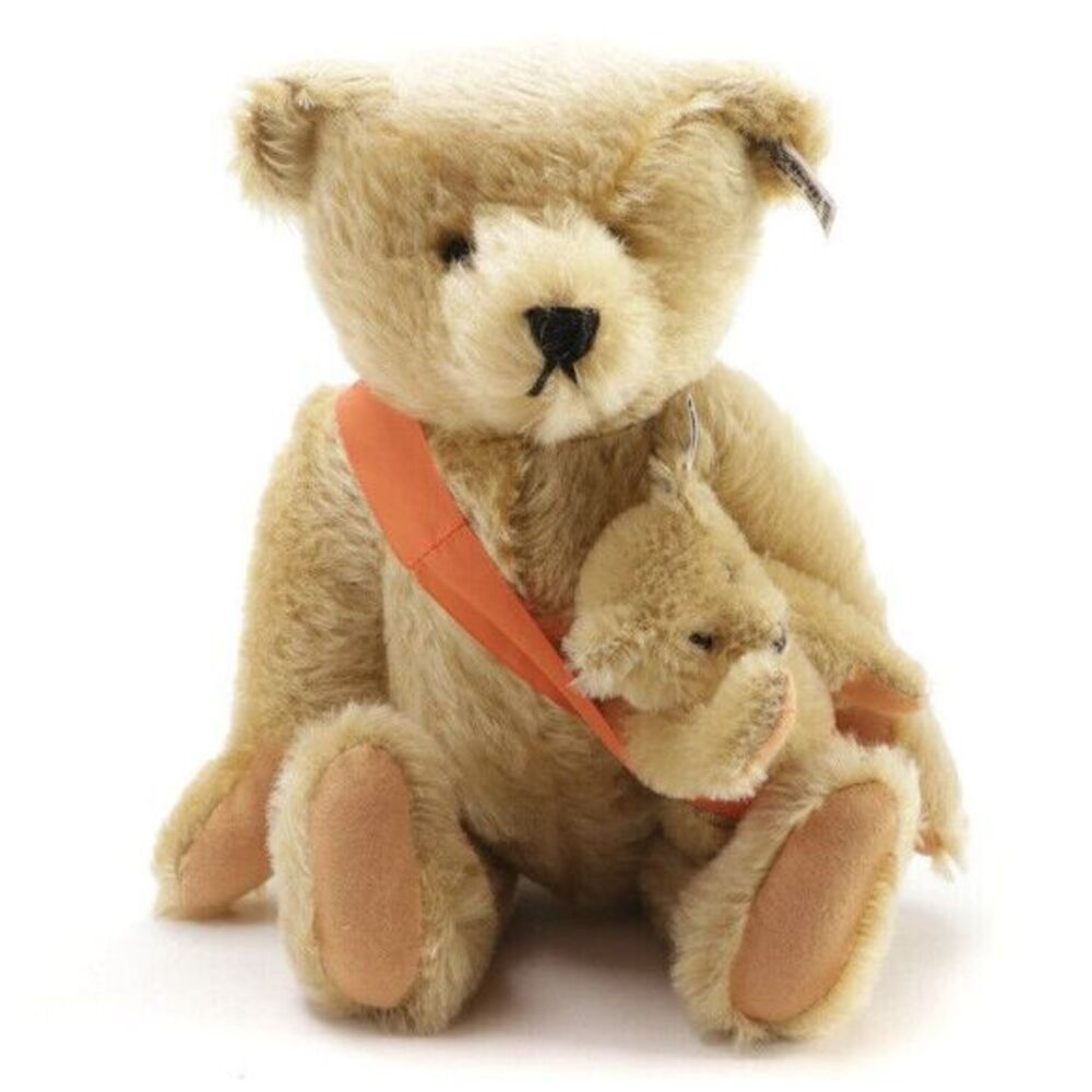 VINTAGE 1981 STEIFF 101ST ANNIVERSARY MOHAIR LIMITED ED‎ TEDDY BEAR MOM & BABY